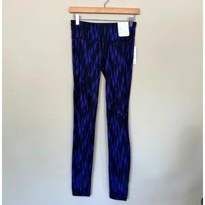 GapFit Leggings Womens Extra Small Black Purple Workout Gym Casual Stretch